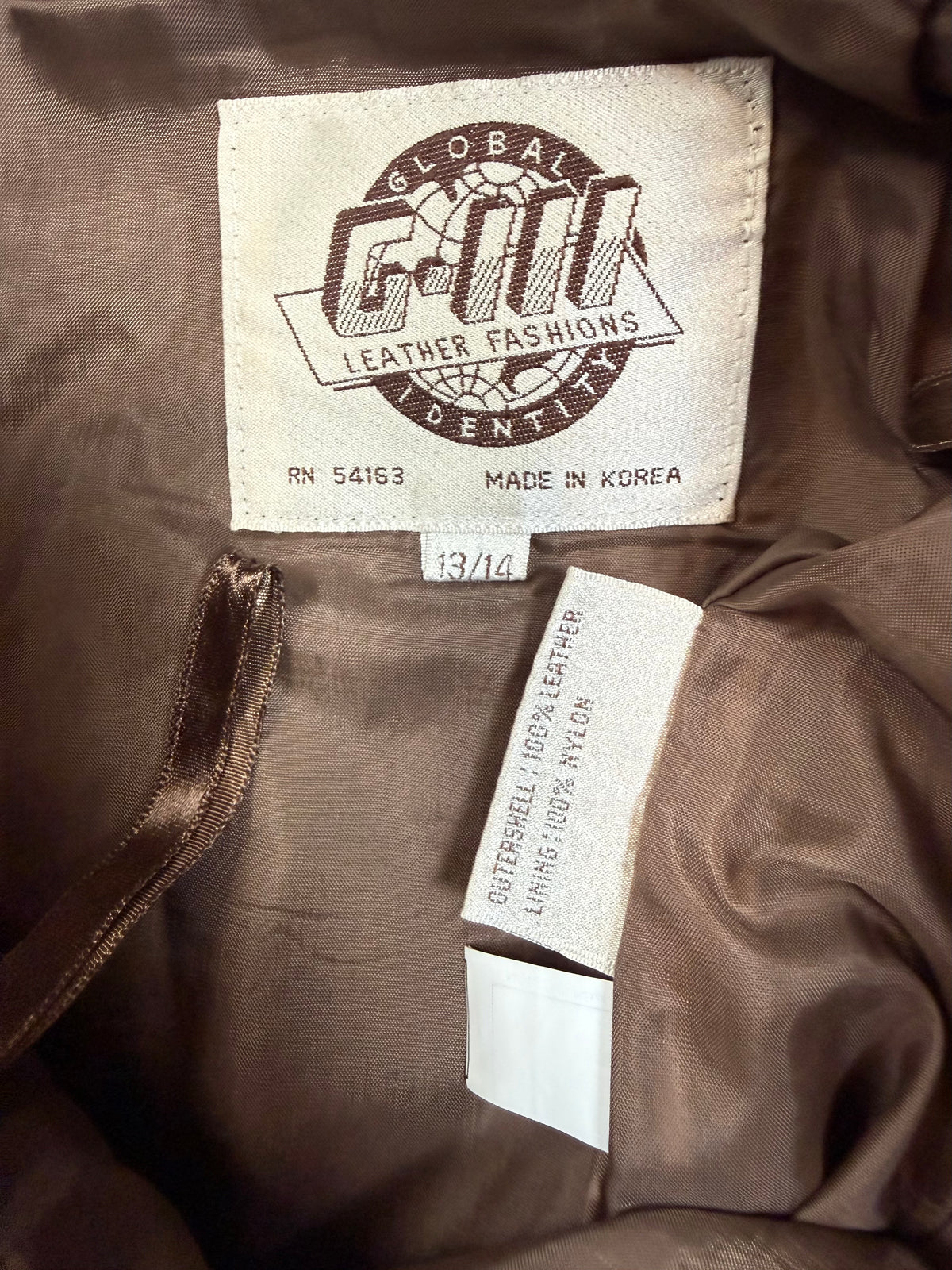 Global Identity 100% Leather Size 13/14 Distressed Brown Pencil Skirt