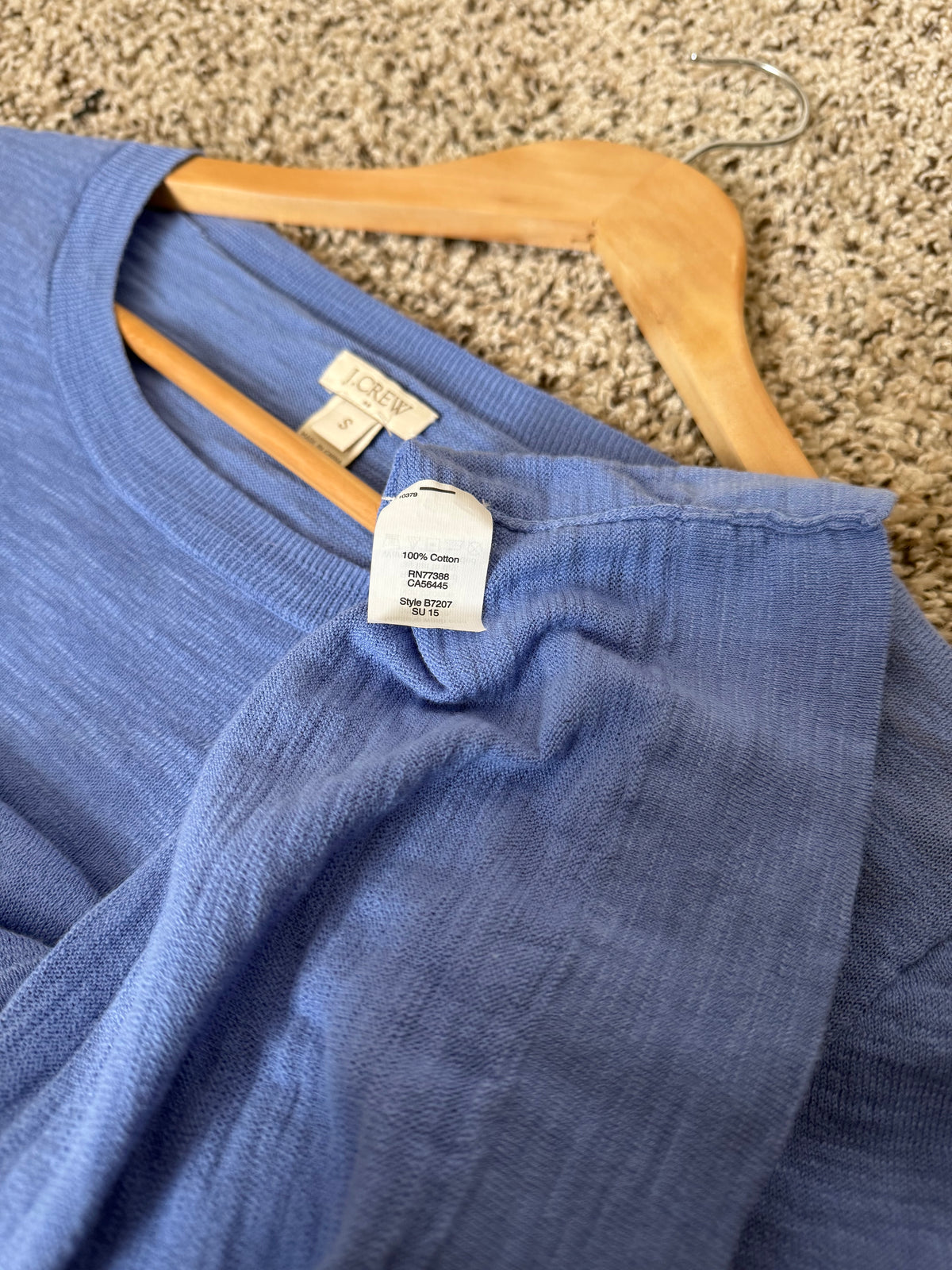 J. Crew 100% Cotton S Crew Neck Knit Long Sleeve