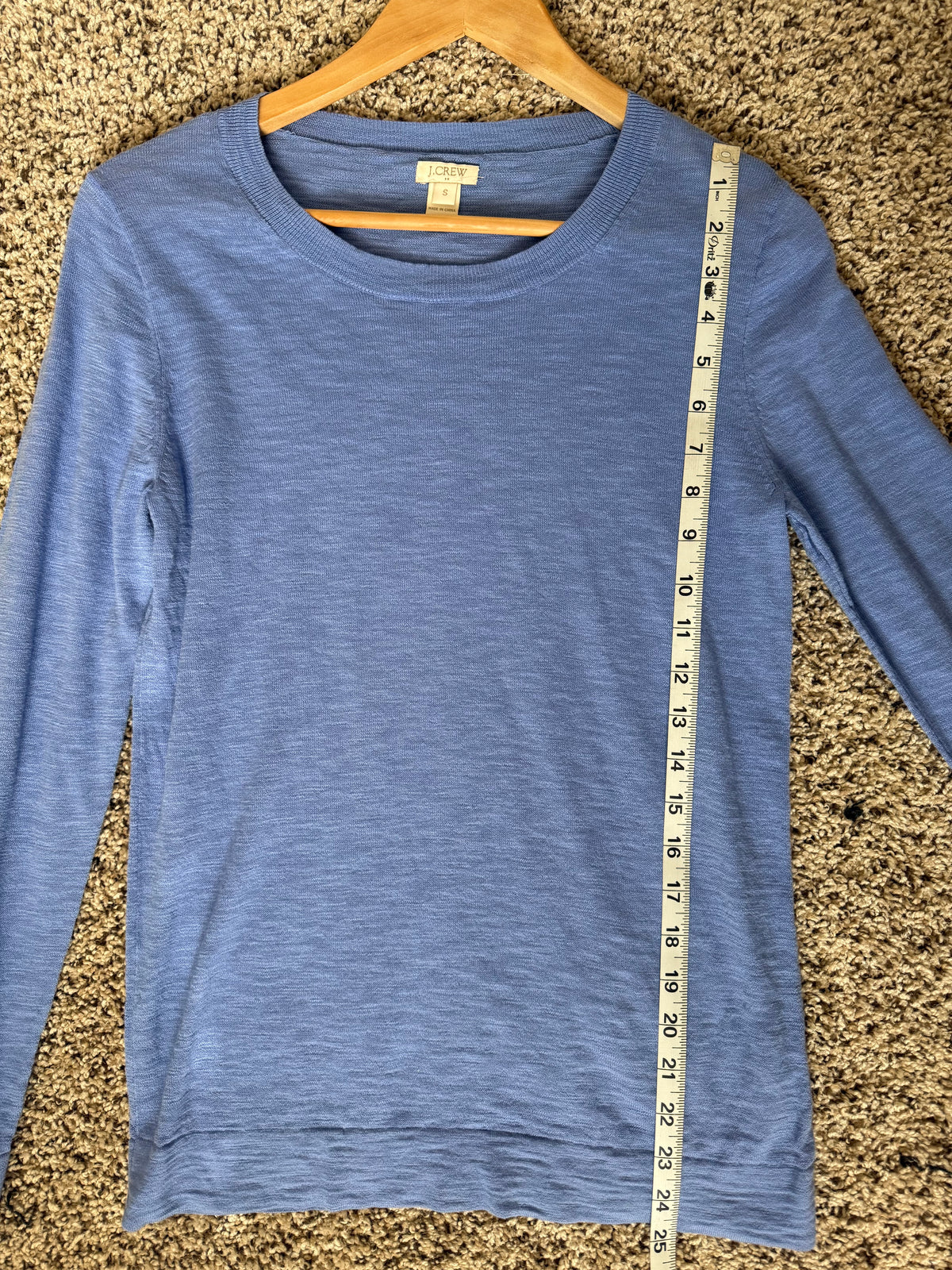 J. Crew 100% Cotton S Crew Neck Knit Long Sleeve