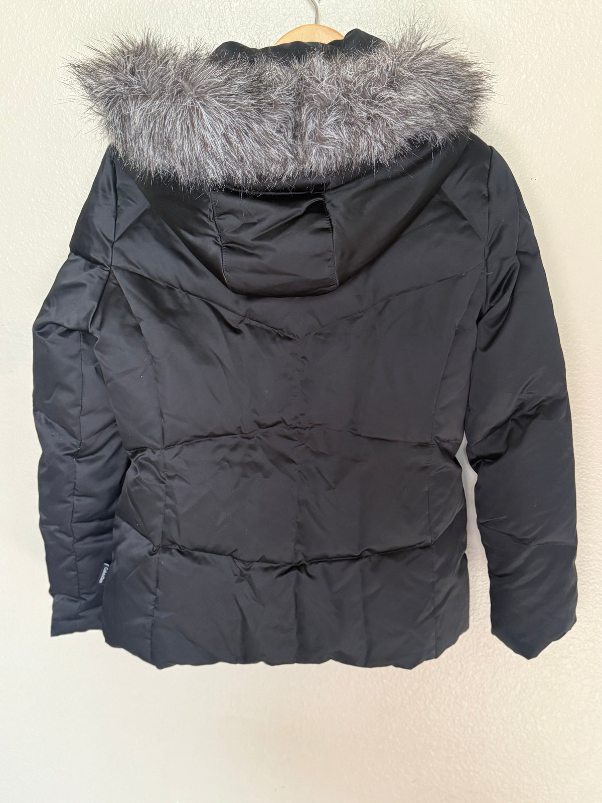 Calvin Klein 60% Duck Down 40% Waterfowl Feathers S Black Heavyweight Hooded Puffer Jacket