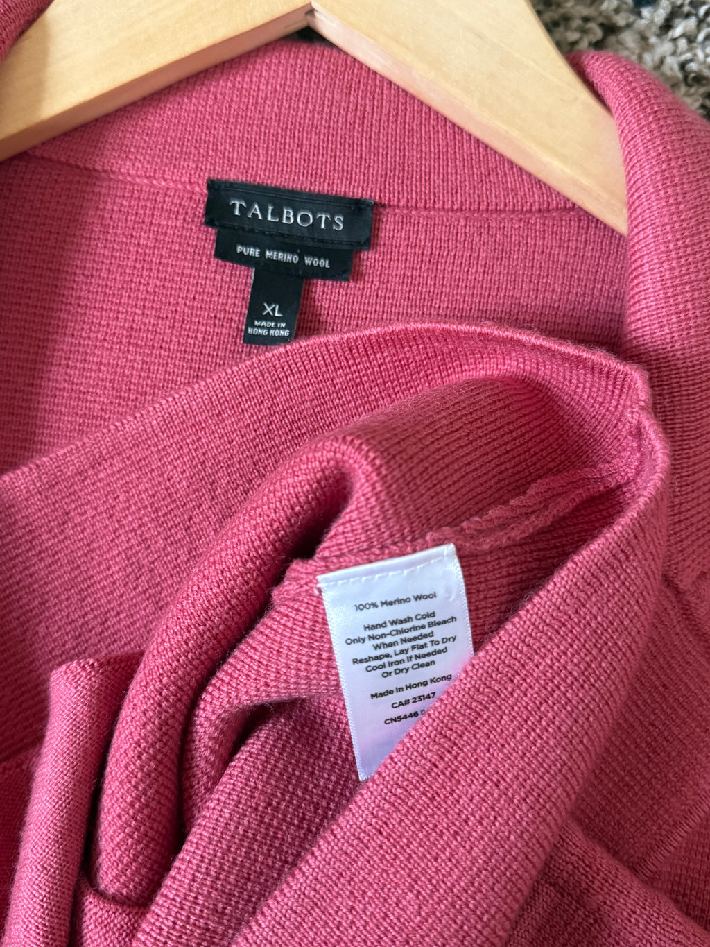 Talbots 100% Merino Wool XL Salmon Blazer