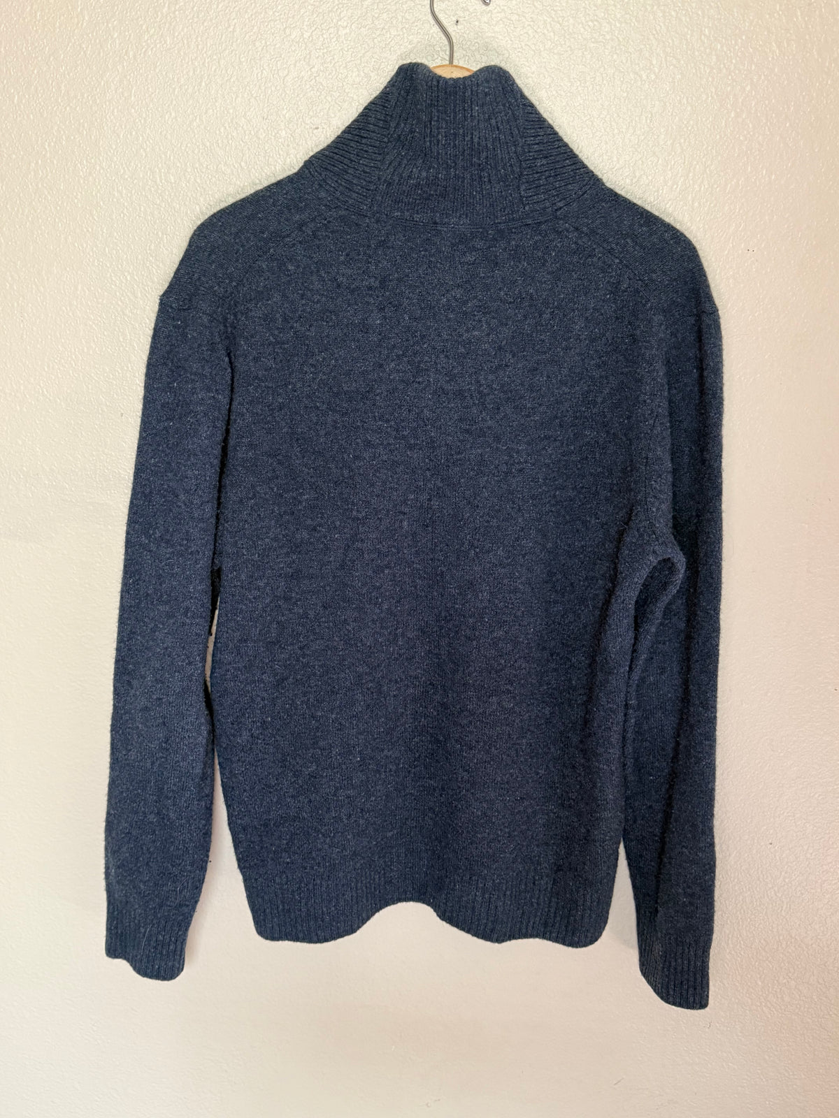 Pronto Uomo 100% Wool XXL Charcoal Blue Collared Sweater