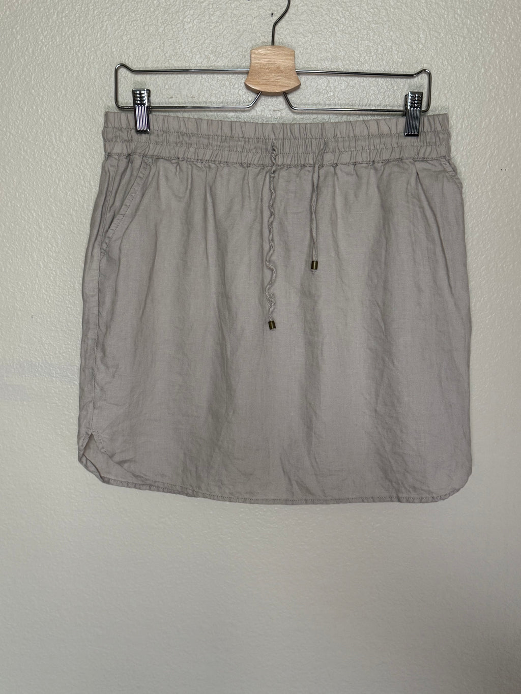 Kenar 100% Linen M Tan Mini Skirt