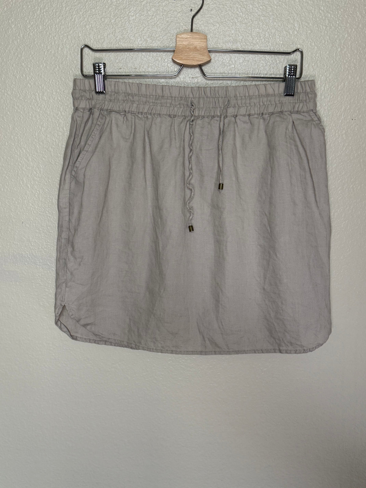 Kenar 100% Linen M Tan Mini Skirt