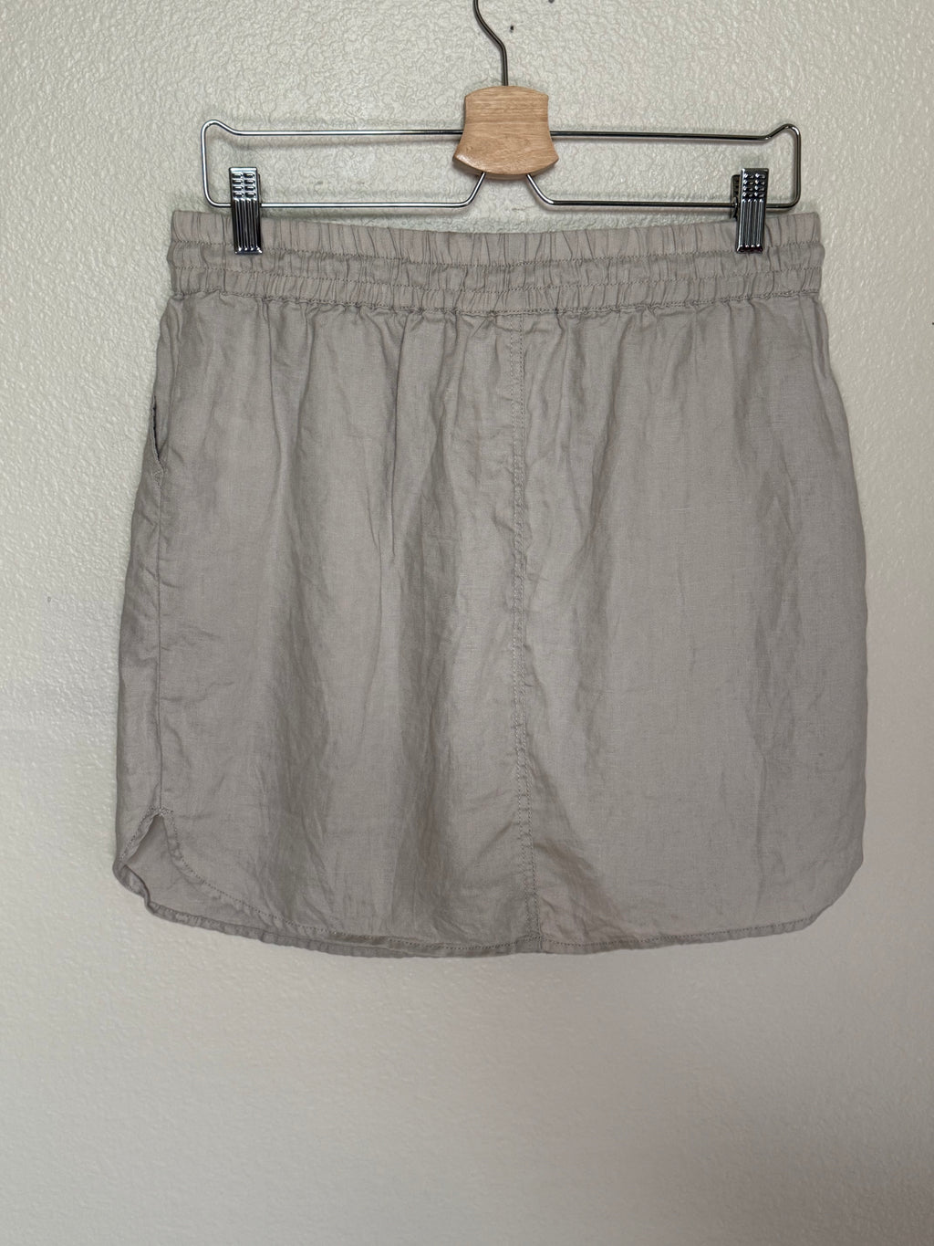 Kenar 100% Linen M Tan Mini Skirt