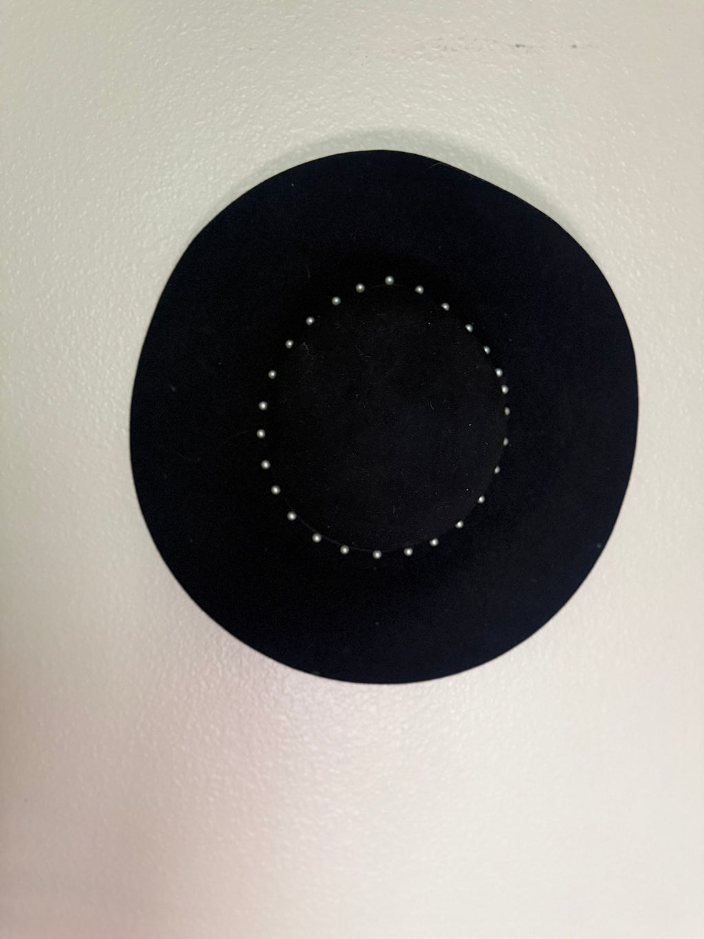 Black 100% Wool Wide Brim Hat