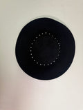 Black 100% Wool Wide Brim Hat