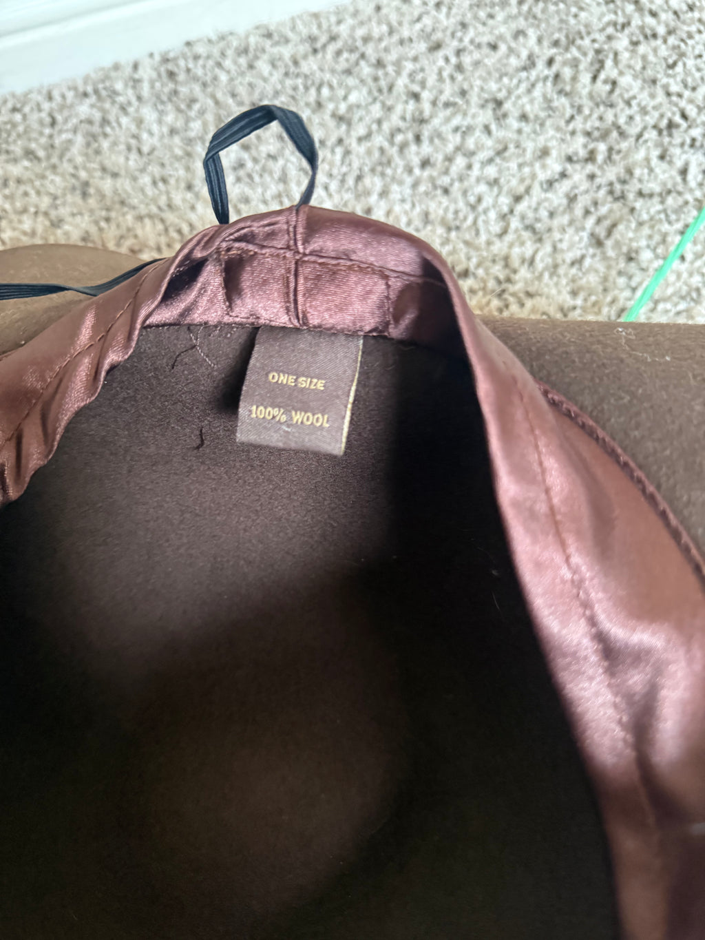 Adora 100% Wool Brown Wide Brim Hat
