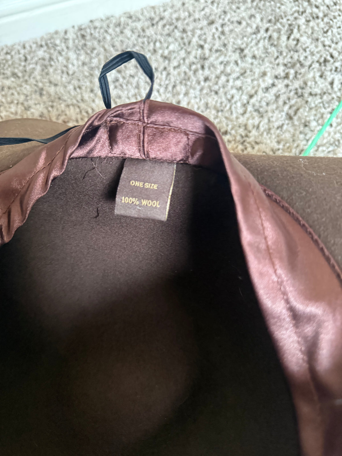 Adora 100% Wool Brown Wide Brim Hat