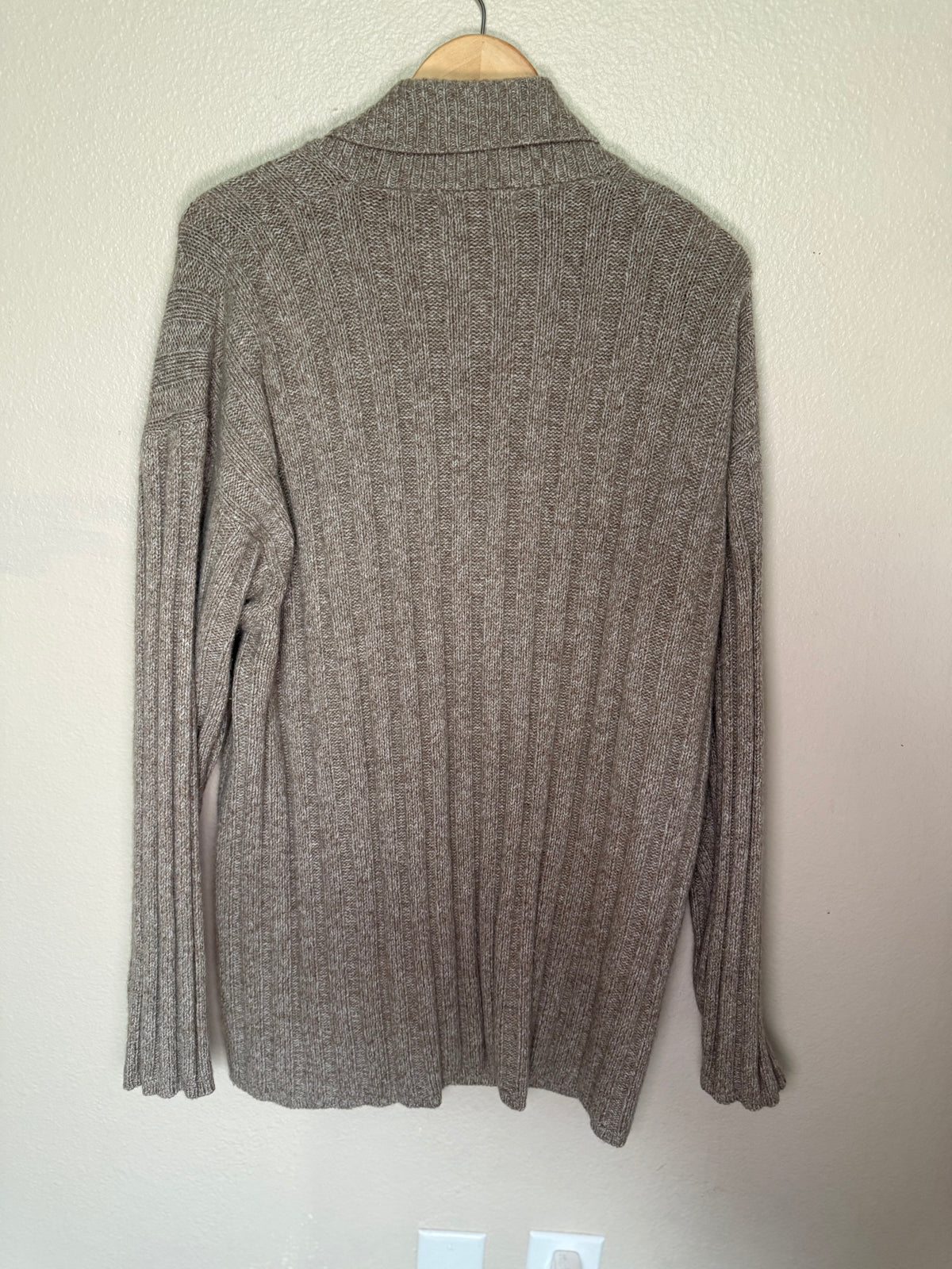 Barry Bracken 100% Cashmere L Tan Cardigan