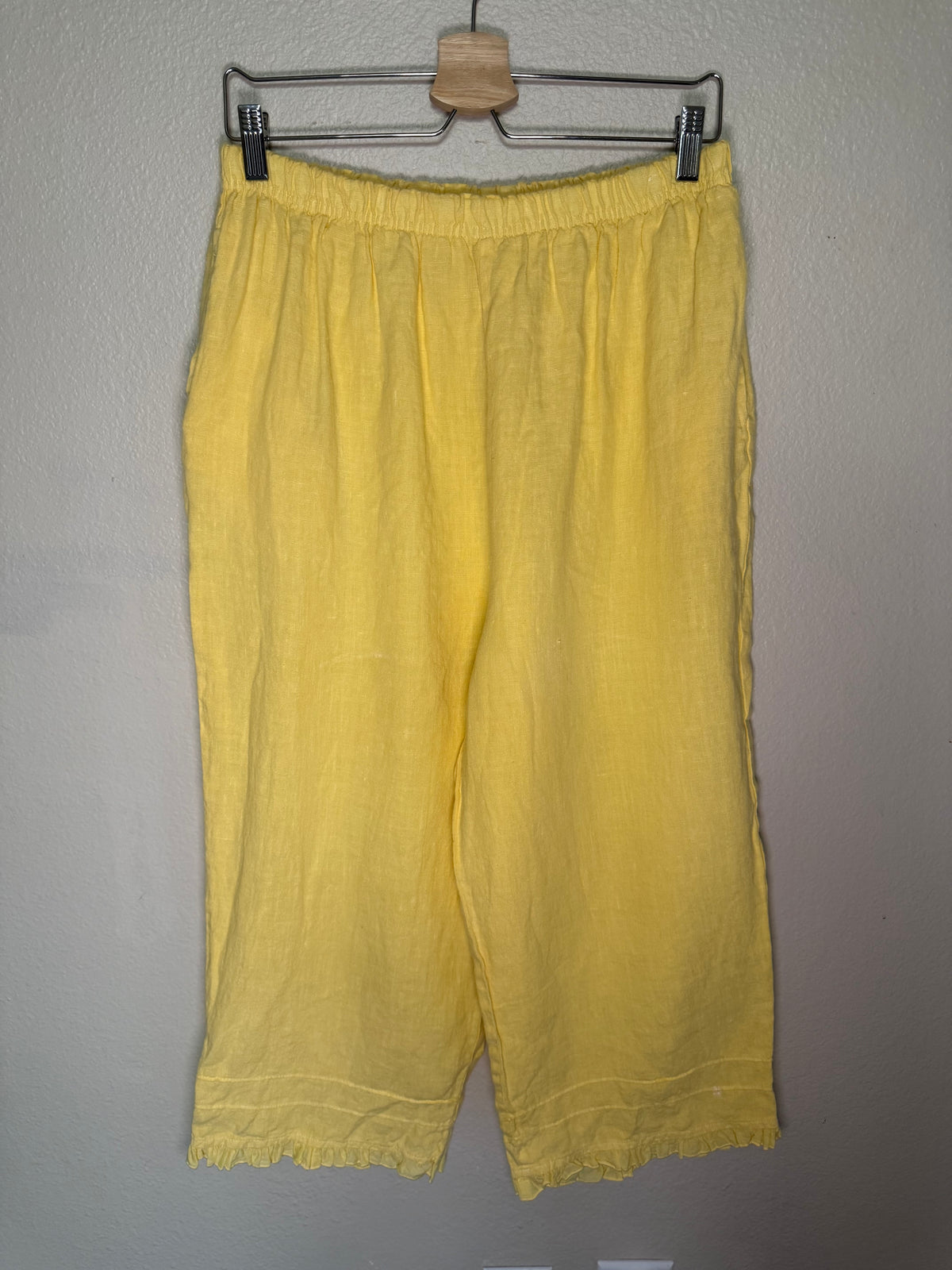 No Brand 100% Linen Yellow Pants