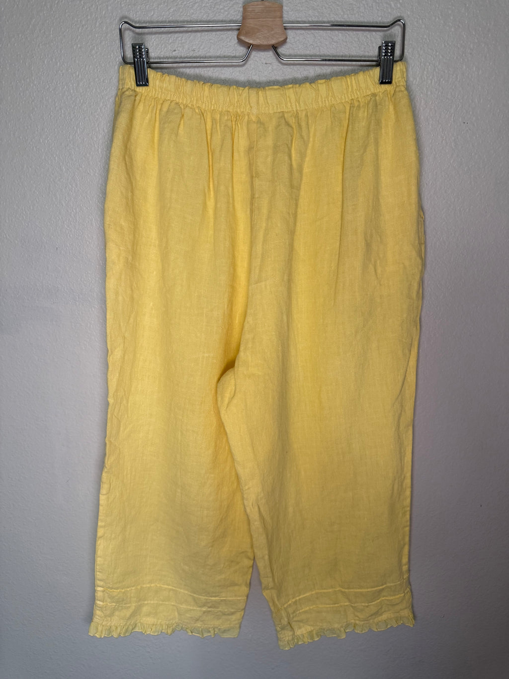 No Brand 100% Linen Yellow Pants