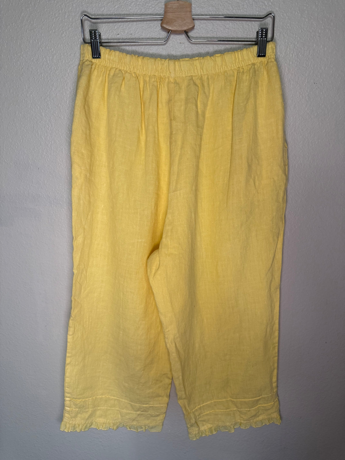No Brand 100% Linen Yellow Pants