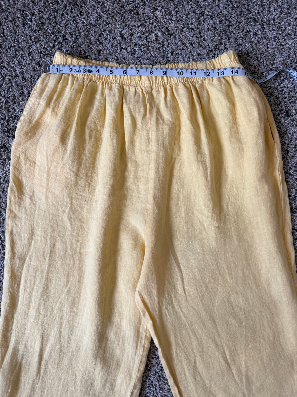 No Brand 100% Linen Yellow Pants