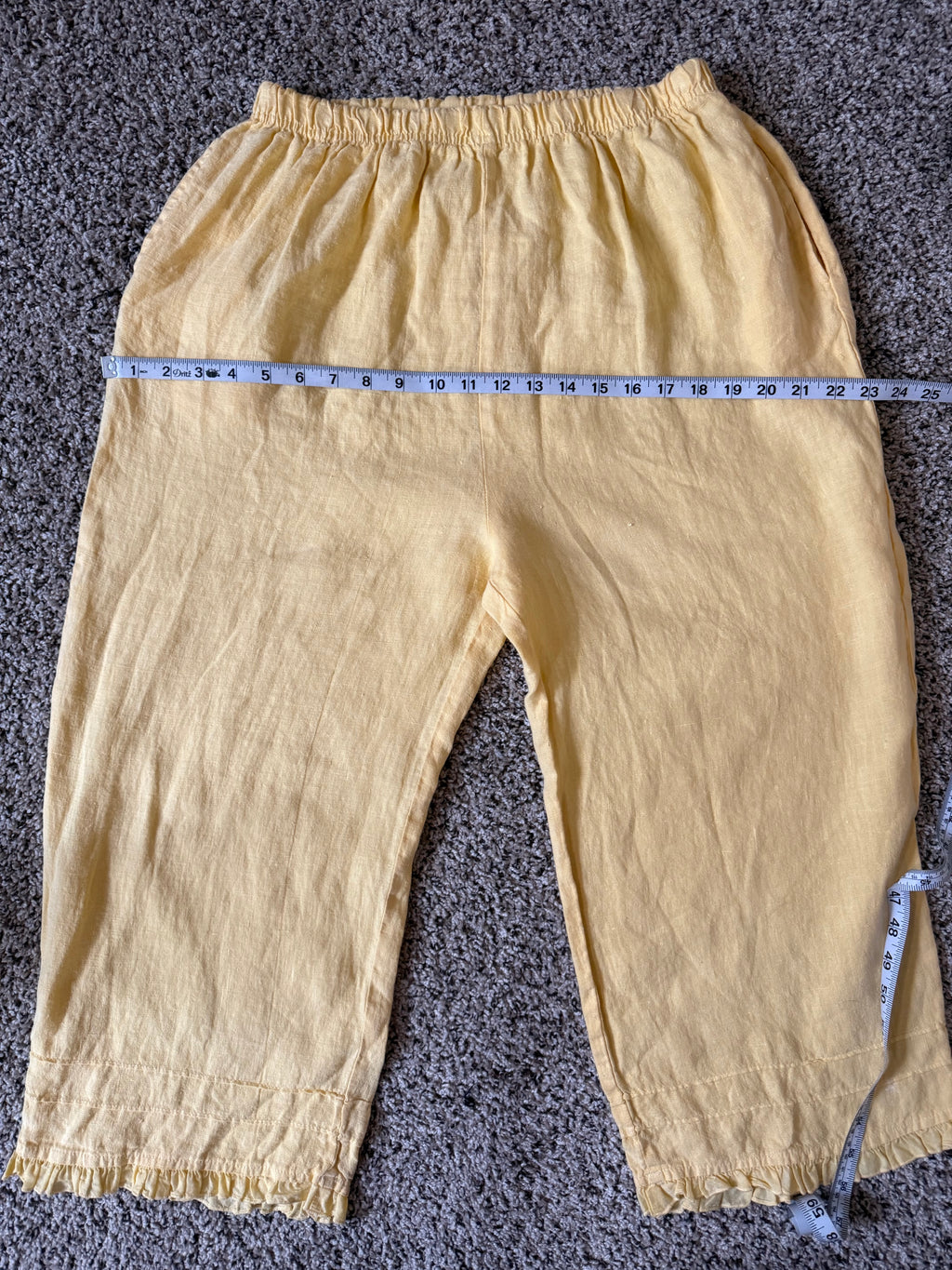 No Brand 100% Linen Yellow Pants