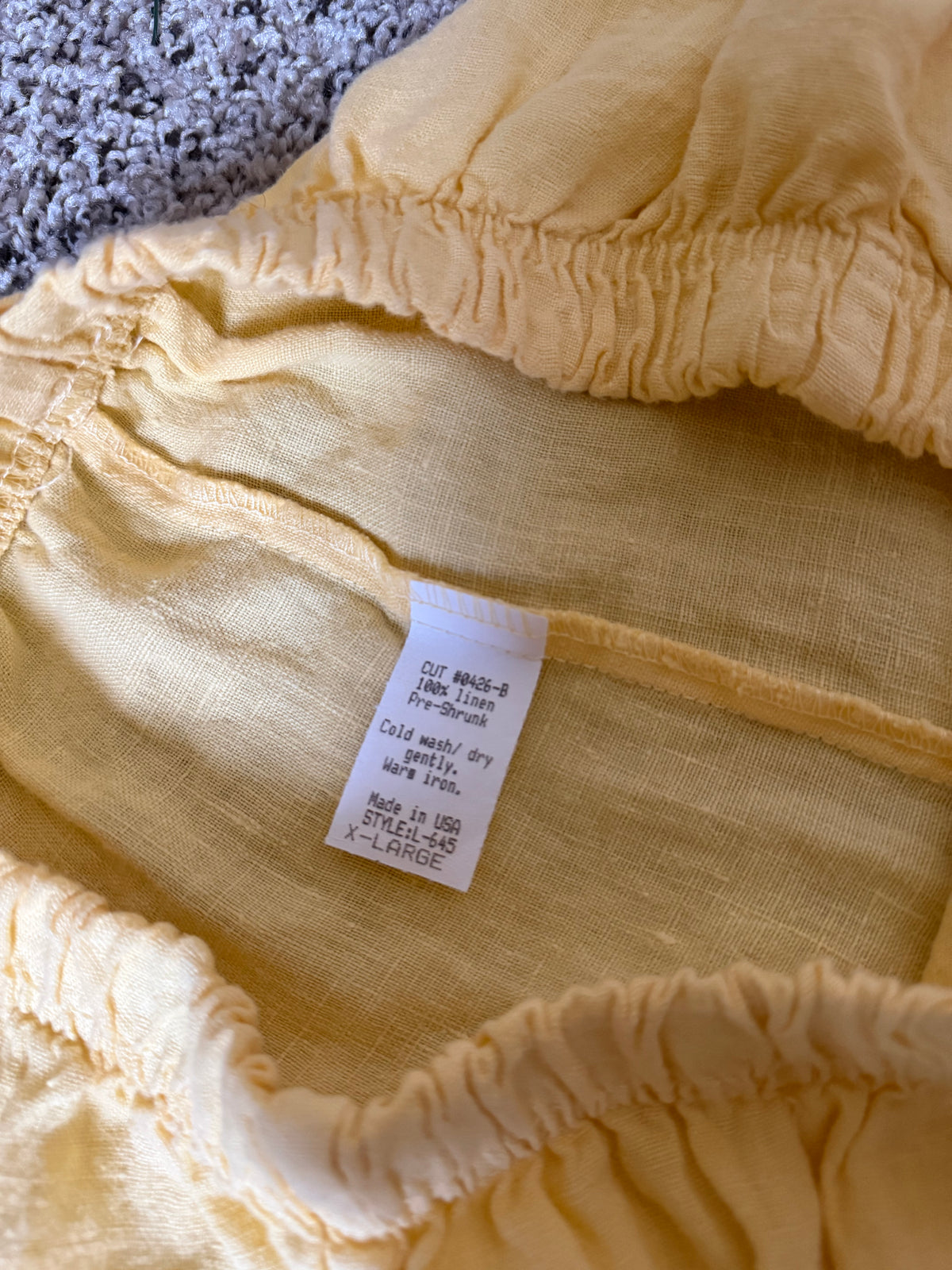 No Brand 100% Linen Yellow Pants