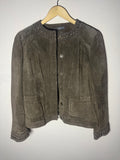 Liz Claiborne 100% Suede Size 12 Brown Jacket