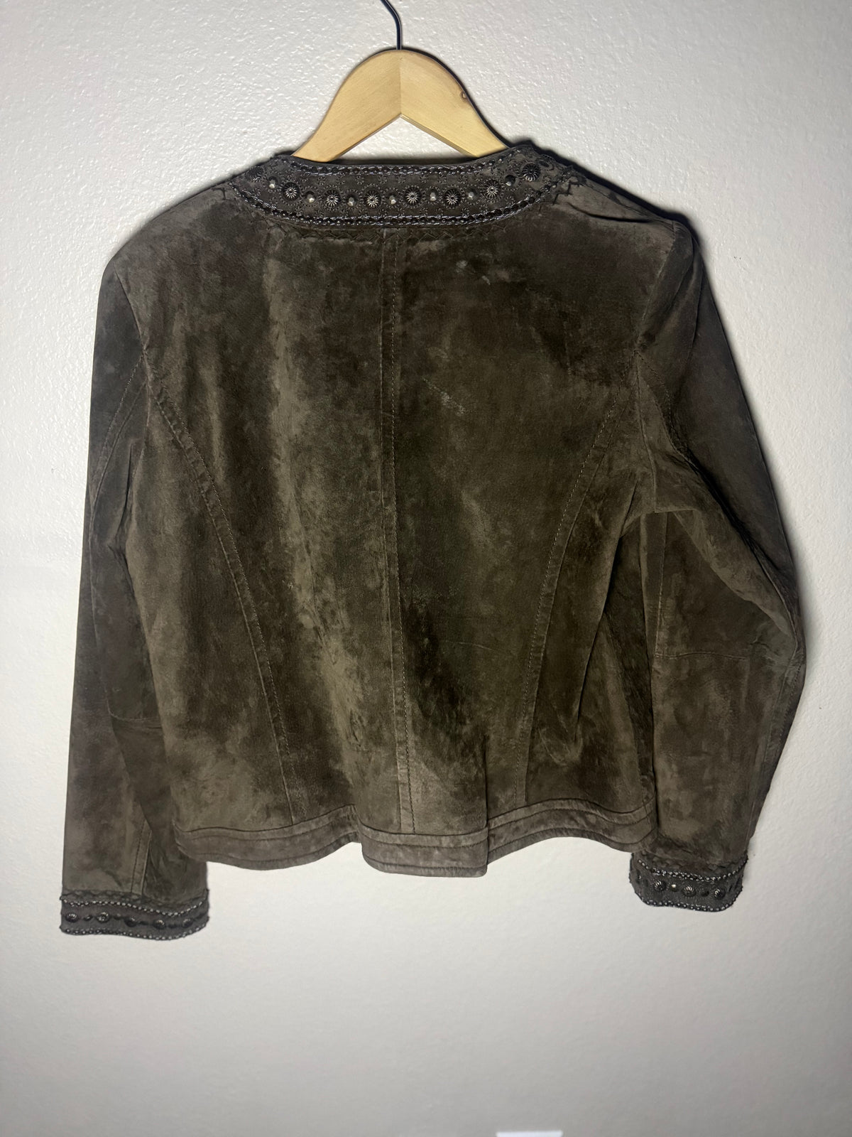 Liz Claiborne 100% Suede Size 12 Brown Jacket