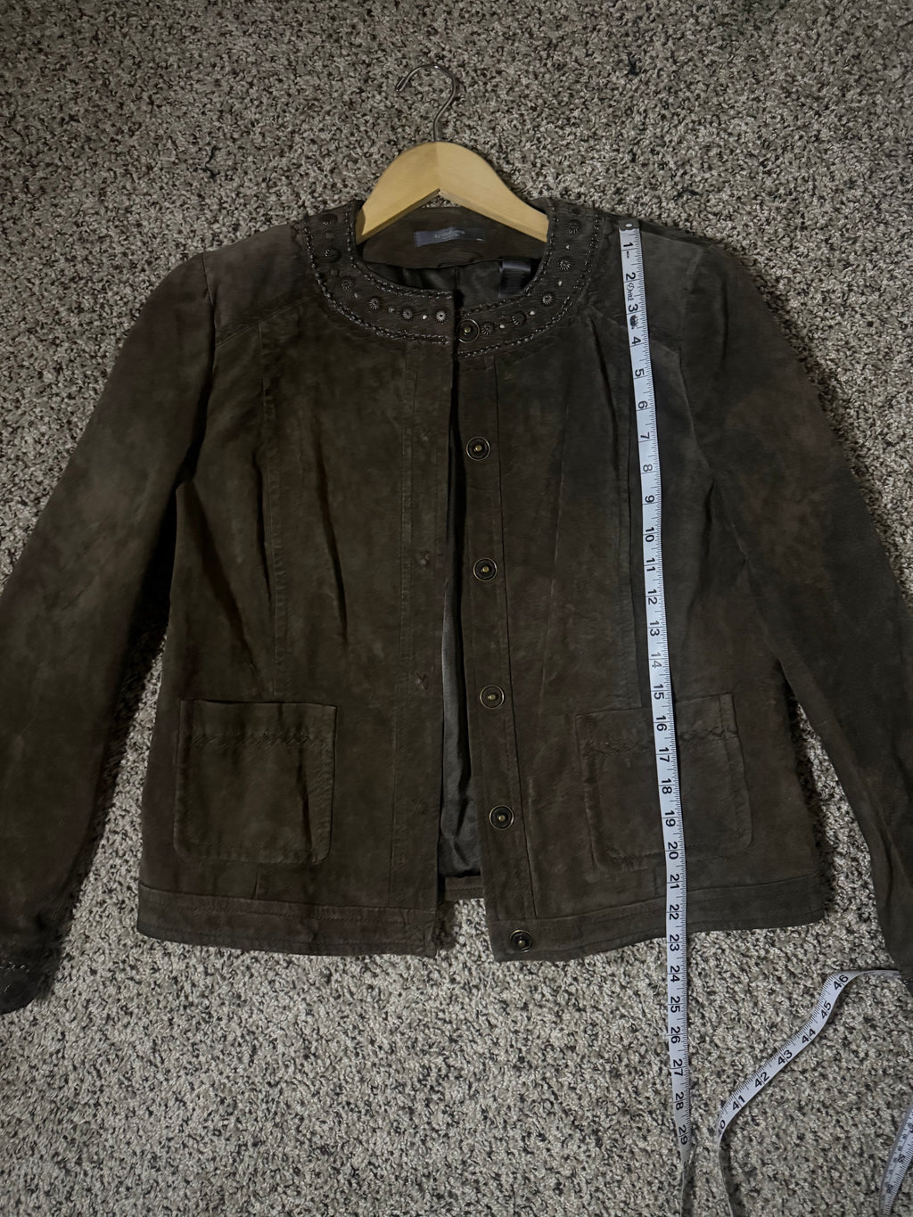 Liz Claiborne 100% Suede Size 12 Brown Jacket