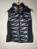BCBGeneration 60% Down 40% Waterfowl Filled L Black/Metalic Charcoal Grey Down Vest