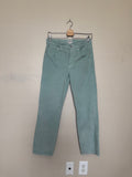 J. Crew 76% Cotton 18% Lyocell 5% Polyester 1% Elastane Size 27 Mint Green Cordouroy Skinny Jeans