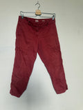 J. Crew 64% Cotton 36% Linen Size 4 Pastel Red Capri Pants