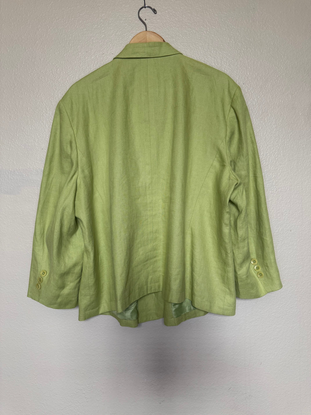 Talbots 100% Irish Linen 22W Green Blazer