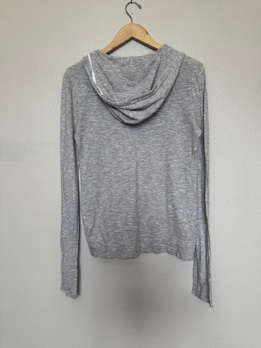J. Crew 90% Cotton 10% Wool S Grey Hooded Zip Up Jacket