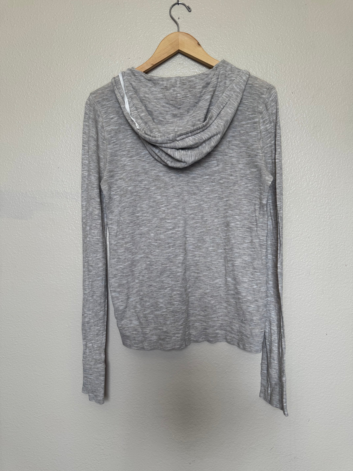 J. Crew 90% Cotton 10% Wool S Grey Hooded Zip Up Jacket