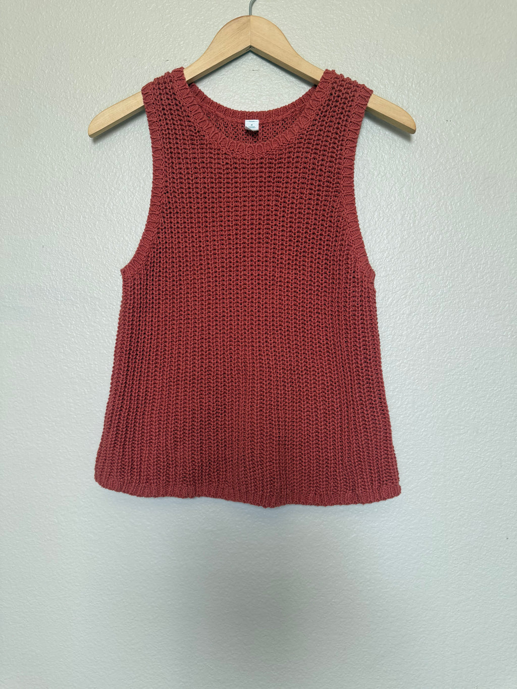 Old Navy 100% Cotton M Burnt Orange Knit Tank Top