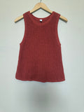 Old Navy 100% Cotton M Burnt Orange Knit Tank Top