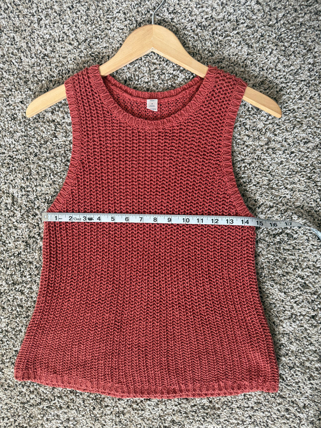 Old Navy 100% Cotton M Burnt Orange Knit Tank Top