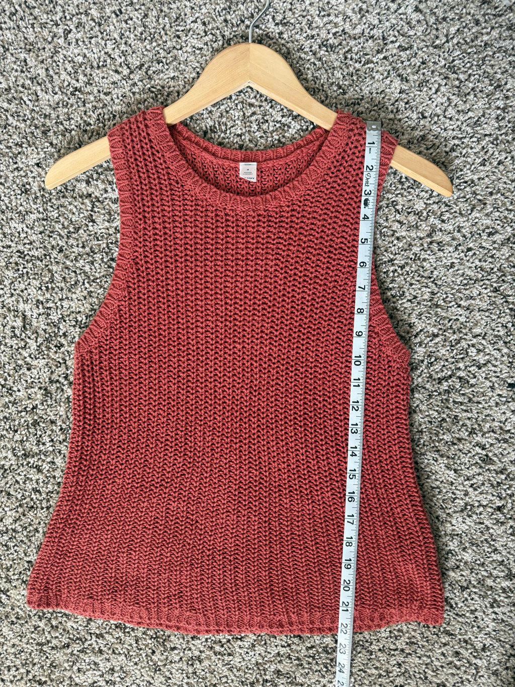 Old Navy 100% Cotton M Burnt Orange Knit Tank Top