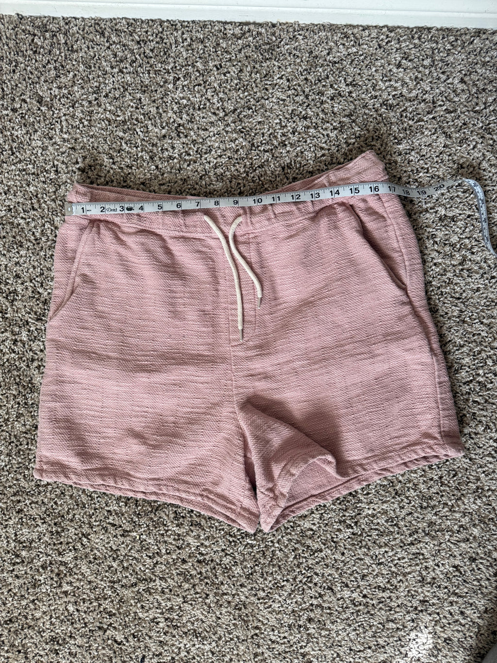 ASOS 100% Cotton XL Dusty Rose Drawstring Shorts