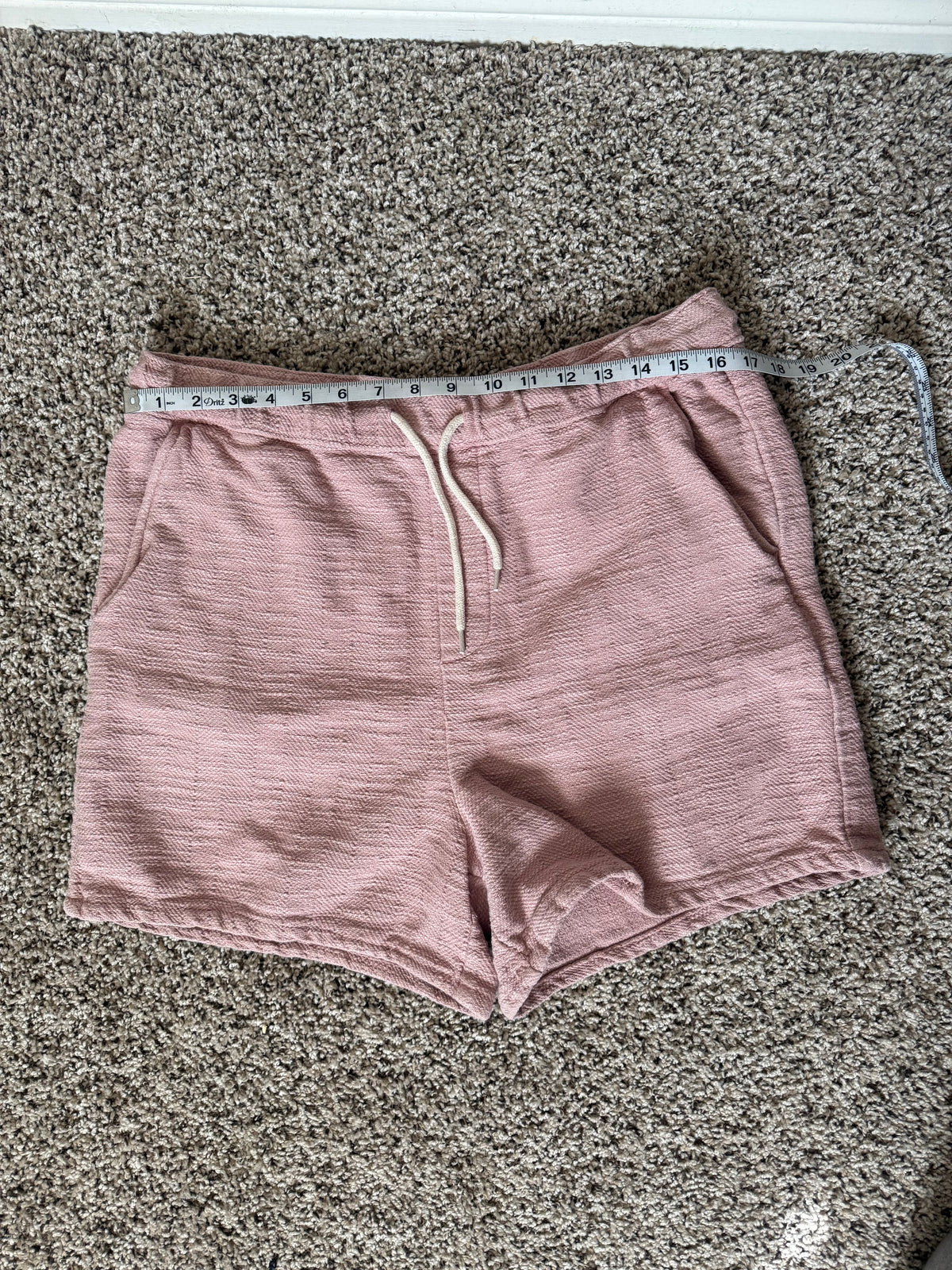 ASOS 100% Cotton XL Dusty Rose Drawstring Shorts