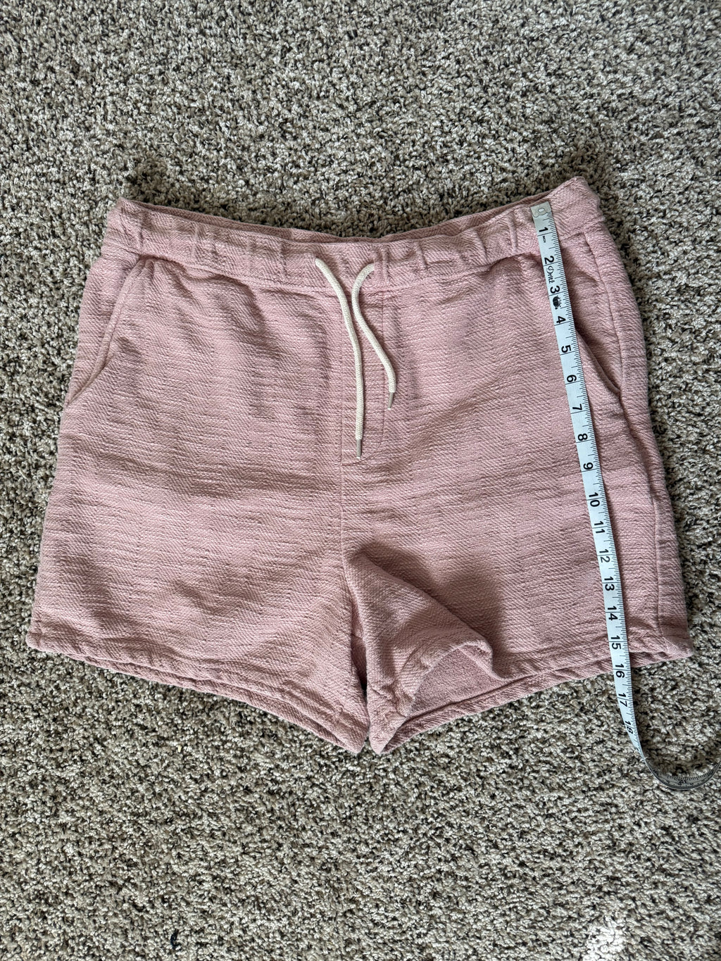 ASOS 100% Cotton XL Dusty Rose Drawstring Shorts