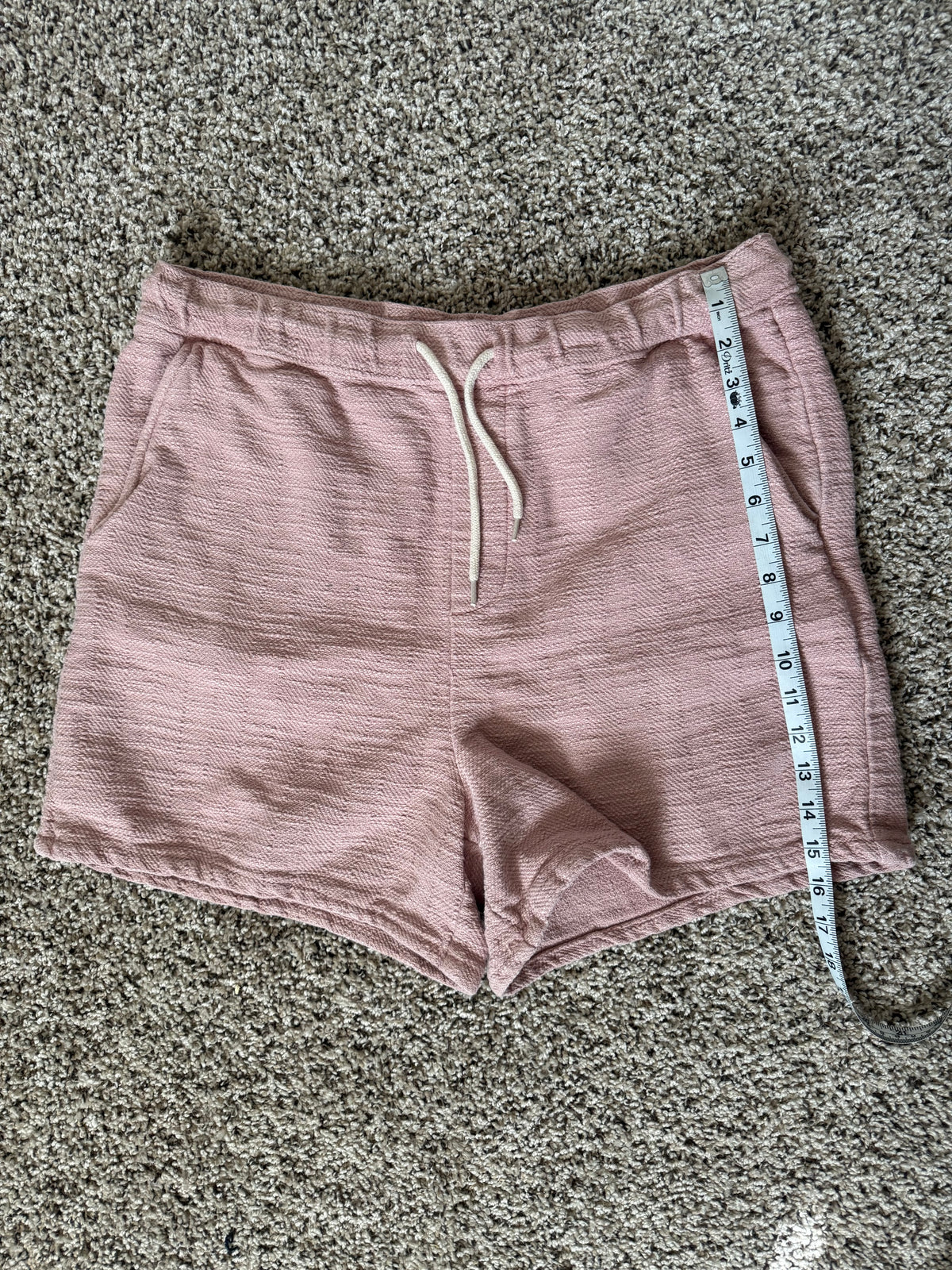 ASOS 100% Cotton XL Dusty Rose Drawstring Shorts