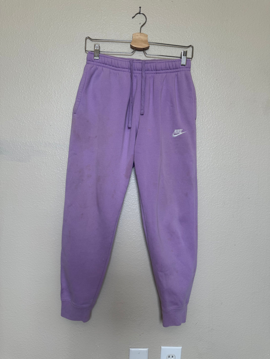 Nike 80% Cotton 20% Polyester S Pastel Purple Joggers