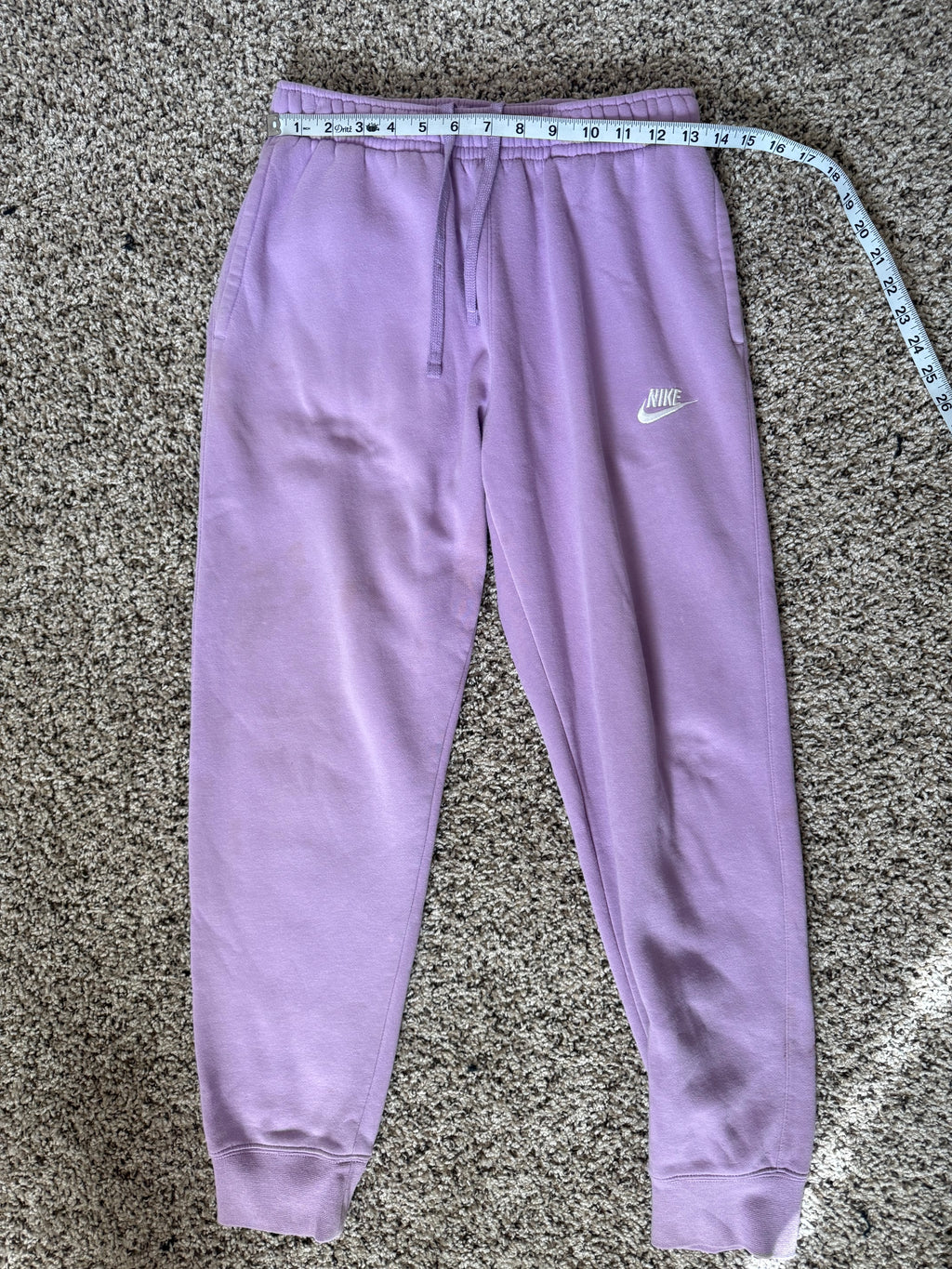 Nike 80% Cotton 20% Polyester S Pastel Purple Joggers