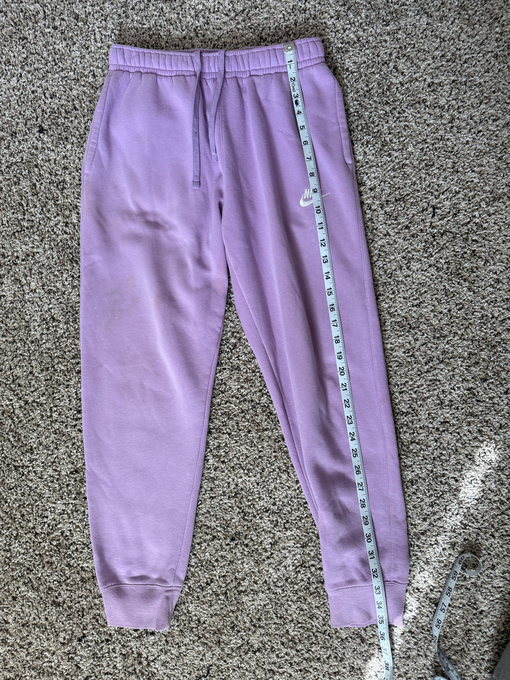 Nike 80% Cotton 20% Polyester S Pastel Purple Joggers