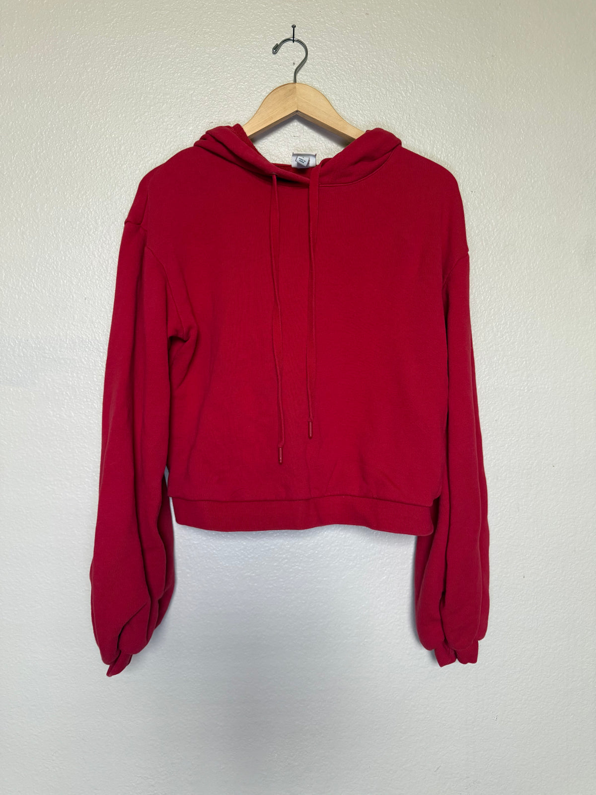 A New Day 100% Cotton S Red Bell Sleeve Hoodie