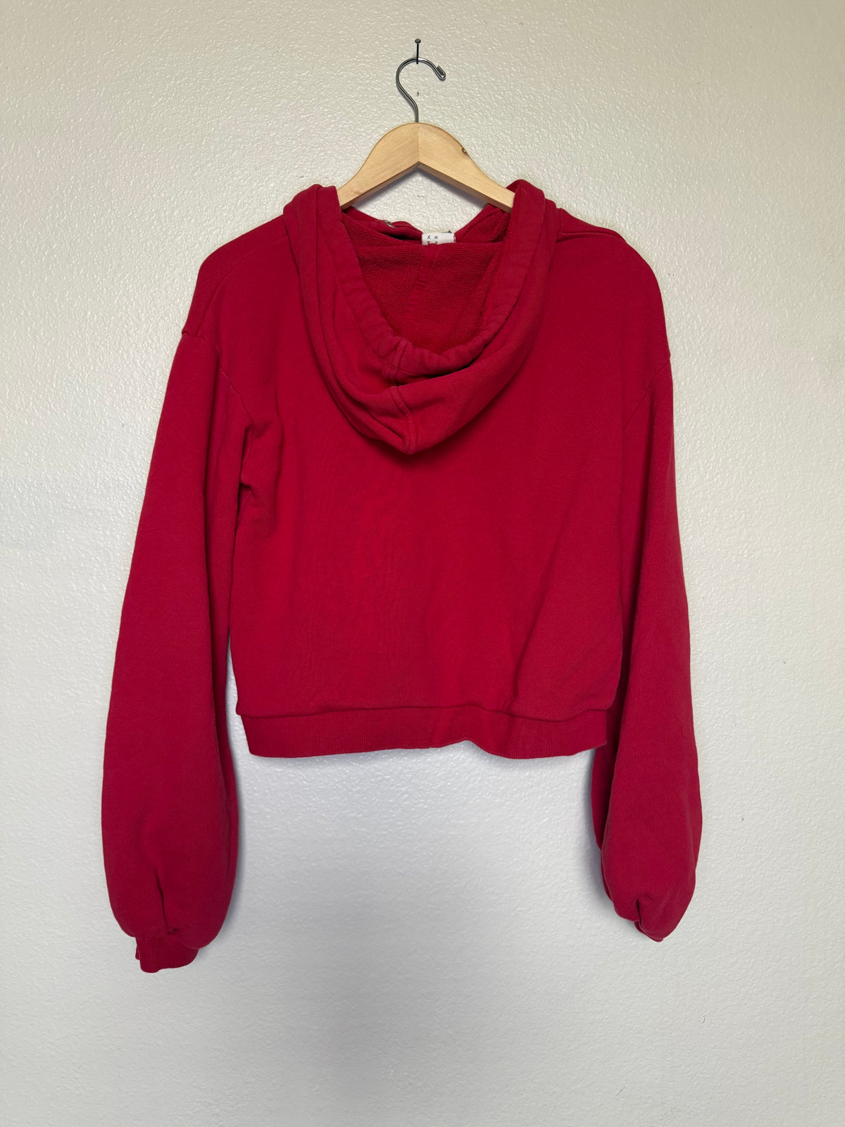 A New Day 100% Cotton S Red Bell Sleeve Hoodie