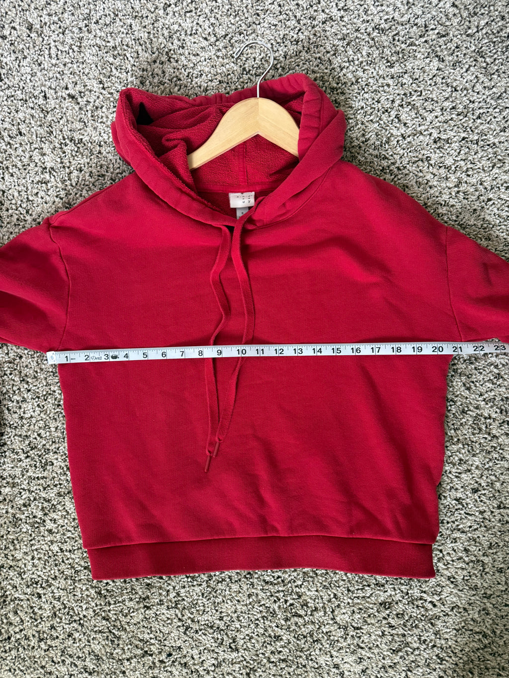 A New Day 100% Cotton S Red Bell Sleeve Hoodie
