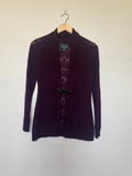 Cynthia Rowley 100% Cashmere XS Deep Purple Cardigan
