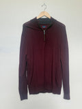 UNTUCKit 100% Extra Fine Merino Wool XL Maroon Quarterzip