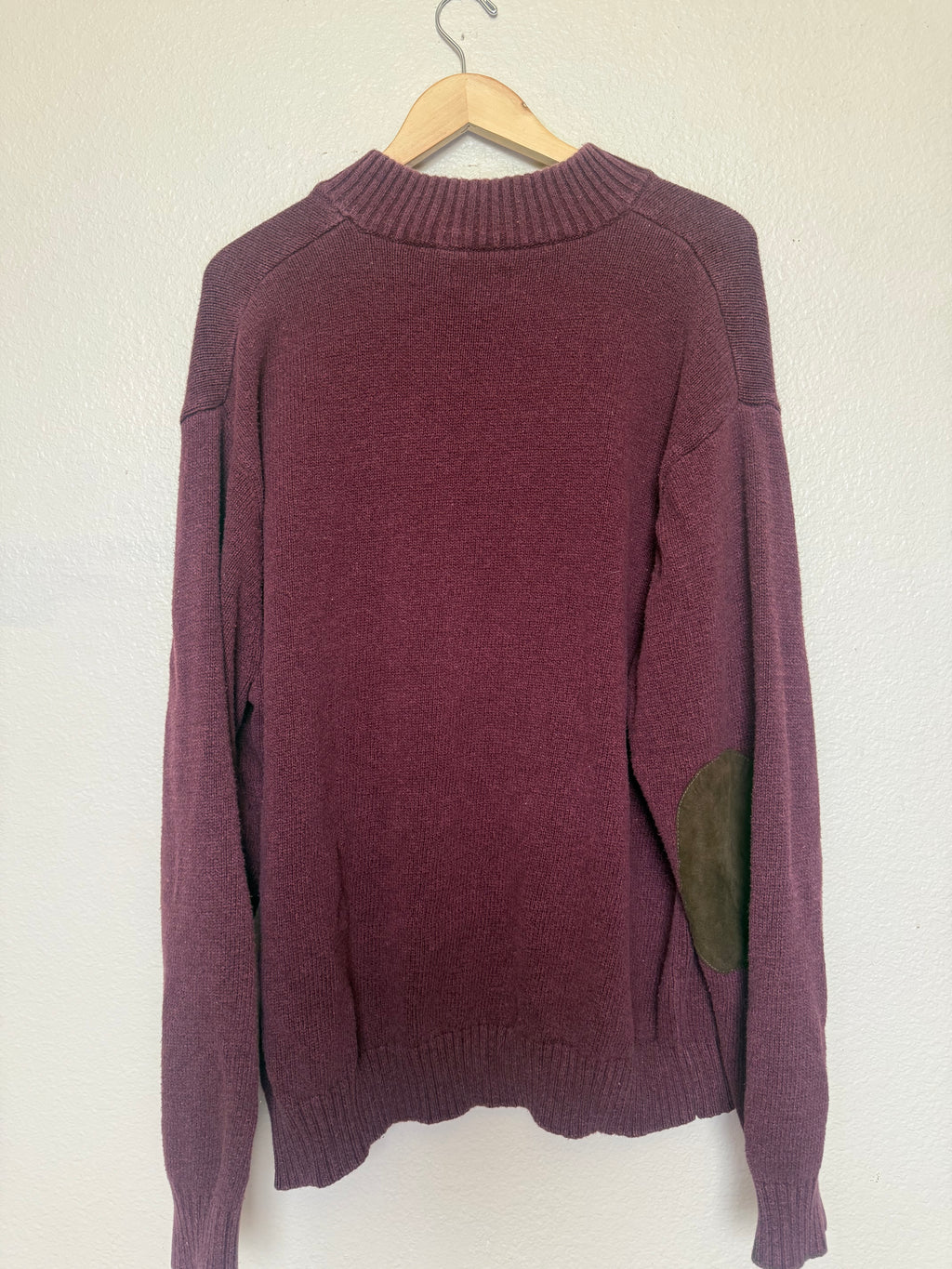 Chaps 100% Cotton 3XLT Maroon Quarter Button Sweater
