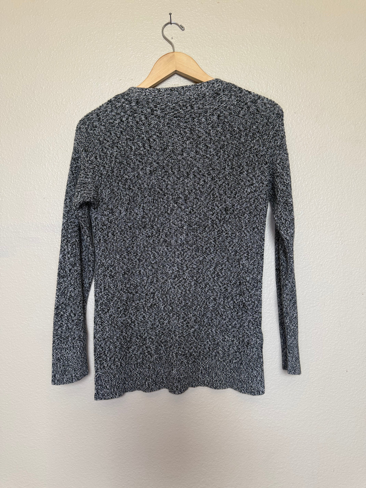 Loft 100% Cotton XS Grey Crewneck Sweater with Button Detail