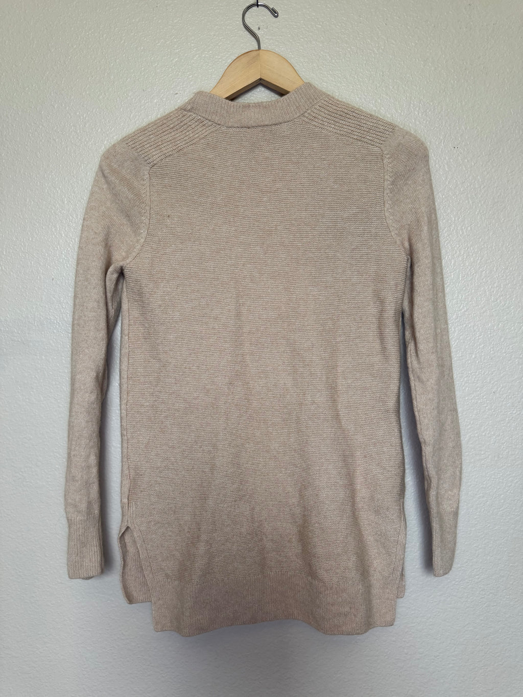 Fossil 75% Merino Wool 25% Silk S Tan Button Up Cardigan