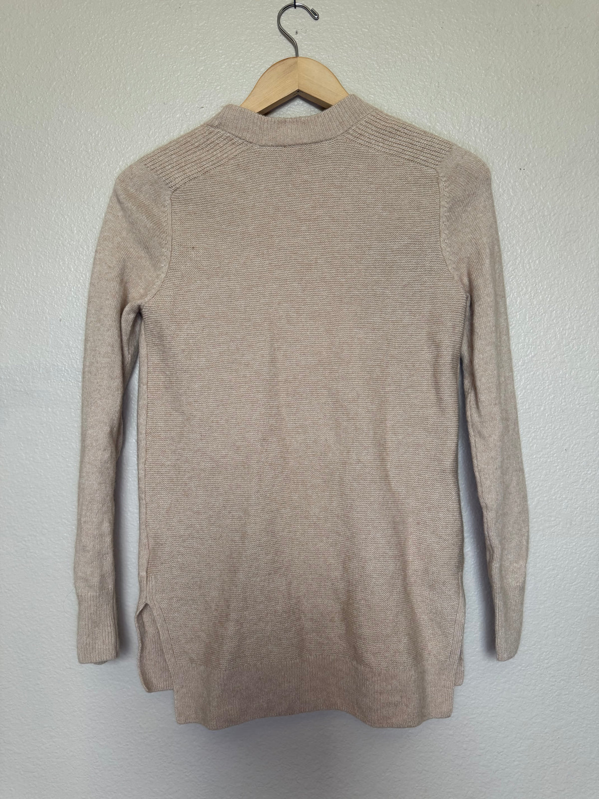 Fossil 75% Merino Wool 25% Silk S Tan Button Up Cardigan