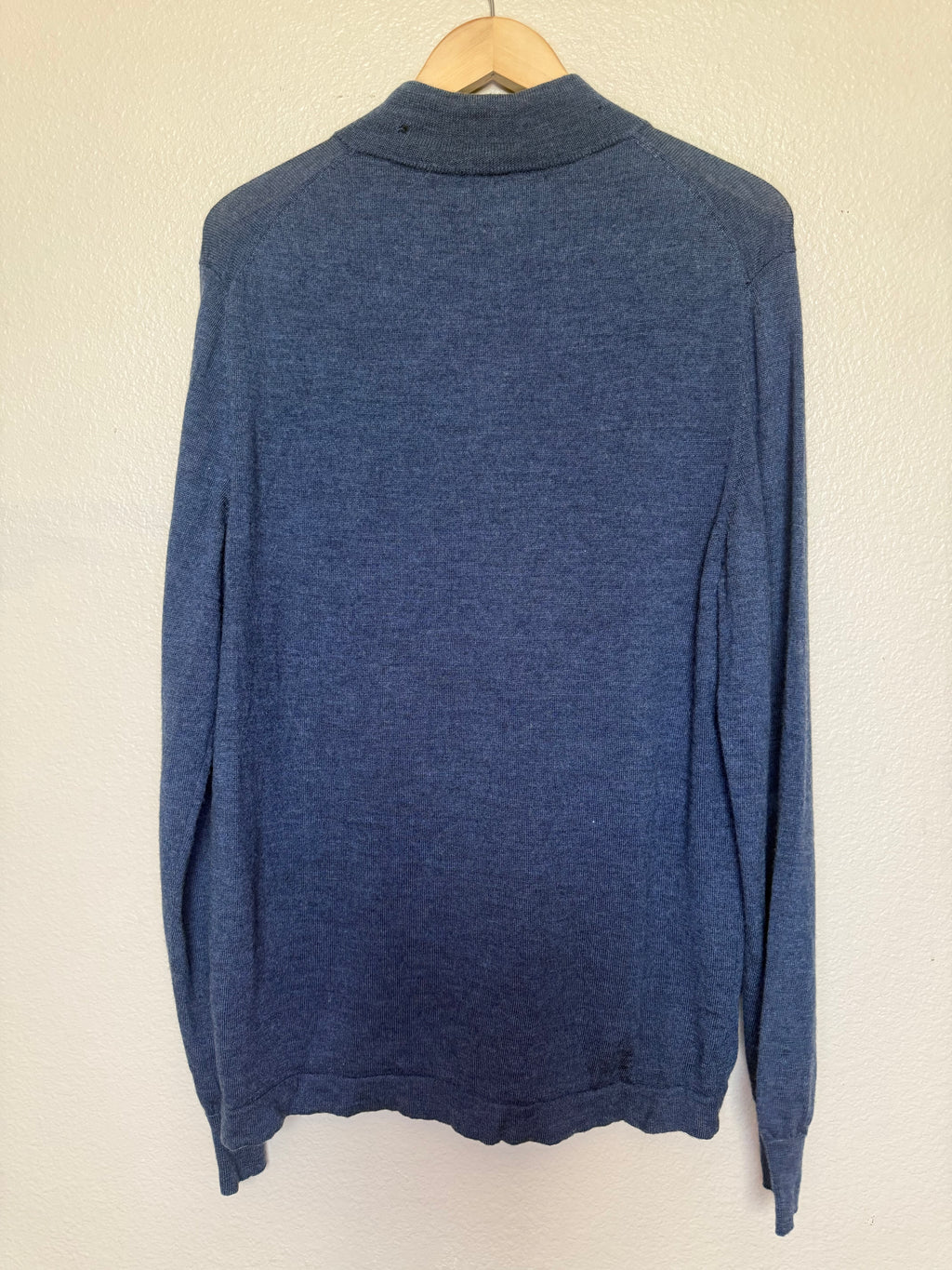 Joseph Abboud 100% Merino Wool Men's XL Navy Blue Quarter Zip